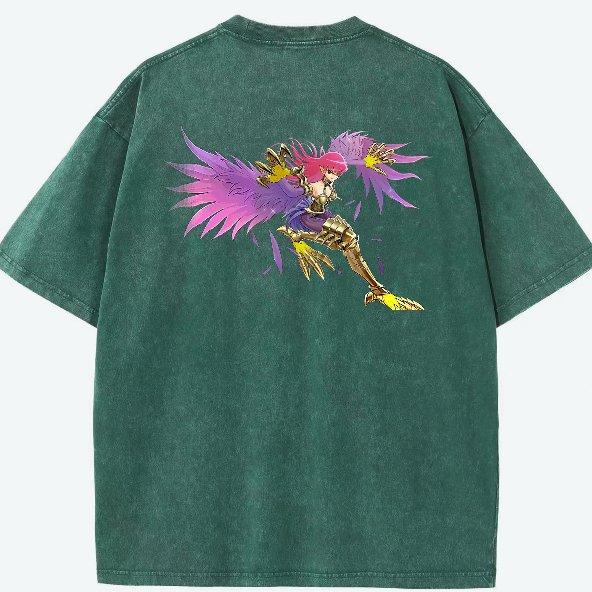 （画像用） 遊☆戯☆王 Yu-Gi-Oh! 綿100% ヴィンテージ風 半袖Tシャツ（背面プリント）